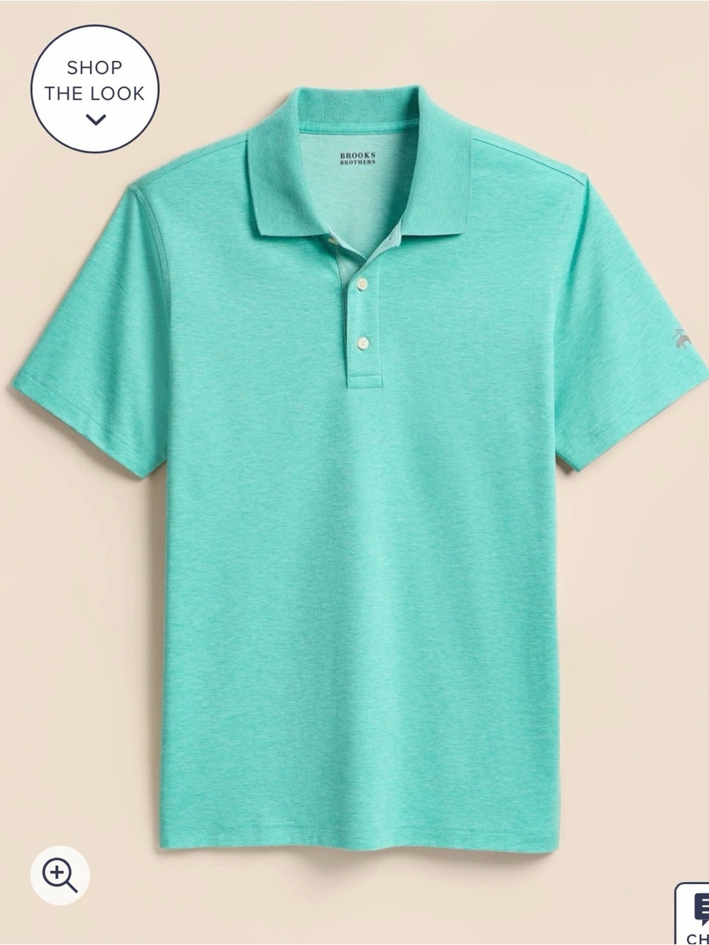 Brooks Brothers Men’s Aqua Heather Polo Shirt XL NWT